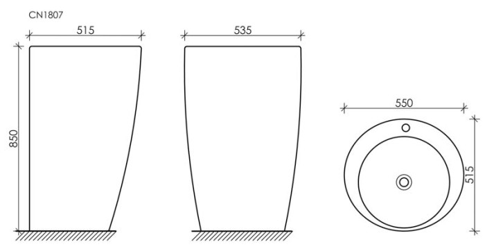 Ceramicanova умывальник-моноблок 850, cn1807 цвет: белый