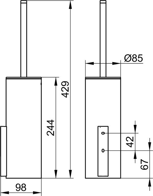 Keuco хрустальная колба для туалетного ёршика, edition 400, белый арт. 11564 009000