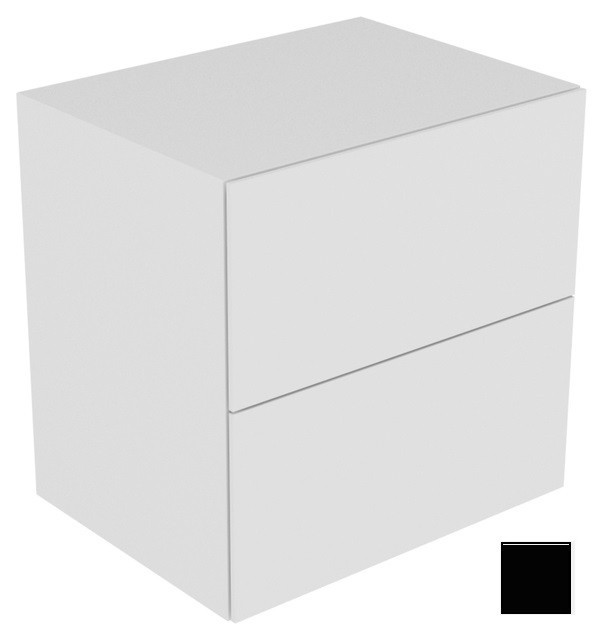 Keuco тумба боковая подвесная с двумя выдвижными фронтами, с внутренней светодиодной подсветкой, edition 11, черный арт. 31323 330100