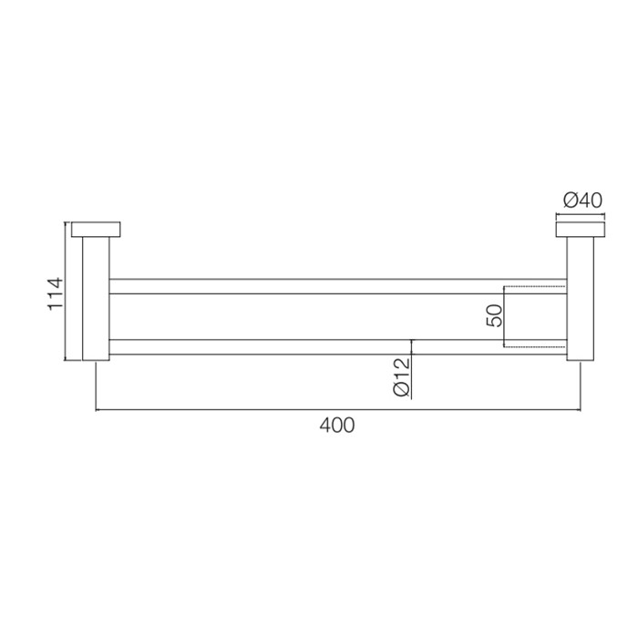 Fima Carlo Frattini полотенцедержатель 30см., двойной, подвесной, accessori, черный арт. f6001/40ns