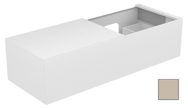 Keuco тумба подвесная под раковину справа с одним выдвижным фронтом, с внутренней светодиодной подсветкой, edition 11, кашемир арт. 31166 280100
