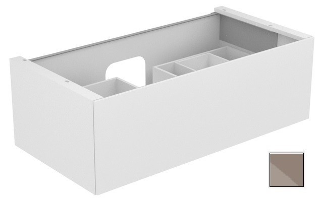 Keuco тумба подвесная под раковину с одним выдвижным фронтом, с внутренней светодиодной подсветкой, edition 11, трюфель арт. 31351 140100