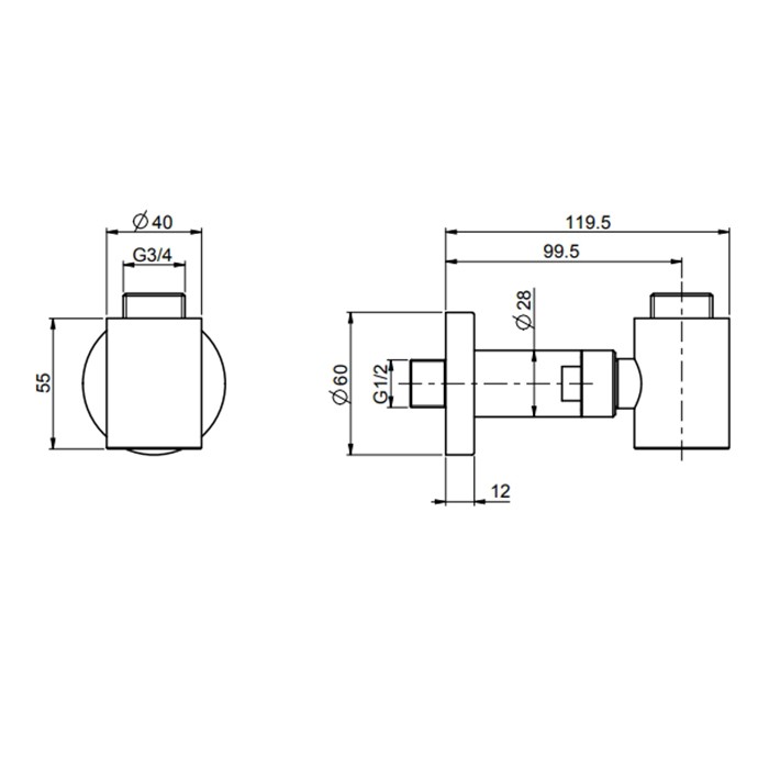 Fima Carlo Frattini подвод воды, настенный colonne doccia, хром арт. f2123cr