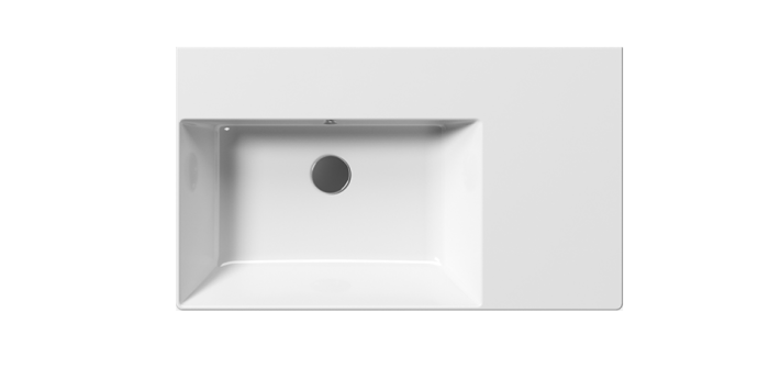 GSI Подвесная раковина 80х47х16 см, глянцевая, санфарфор, Kube-x - 9456111