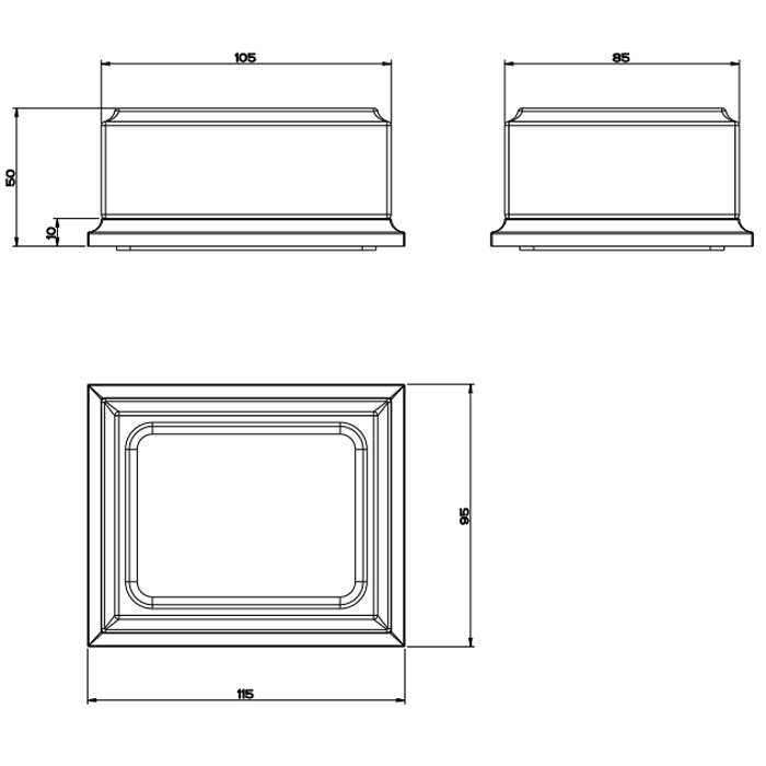 Gessi Мыльница настольная, Eleganza, 46425#031 цвет: хром/белый