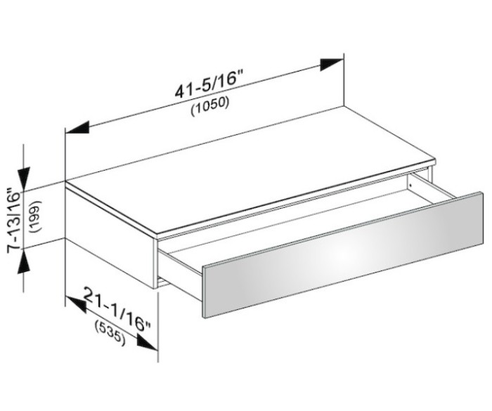 Keuco тумба боковая подвесная с одним выдвижным фронтом, edition 400, белый арт. 31750 380000
