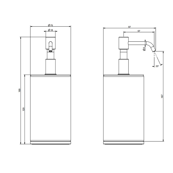 Gessi Дозатор для жидкого мыла настольный белый, Tondo, 66437#299 цвет: black xl