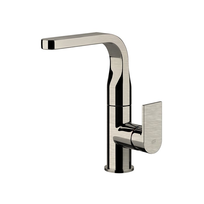 Gessi Смеситель для раковины, на 1 отв, с донным клапаном, Emporio Via manzoni, 47123#149 цвет: finox brushed nickel