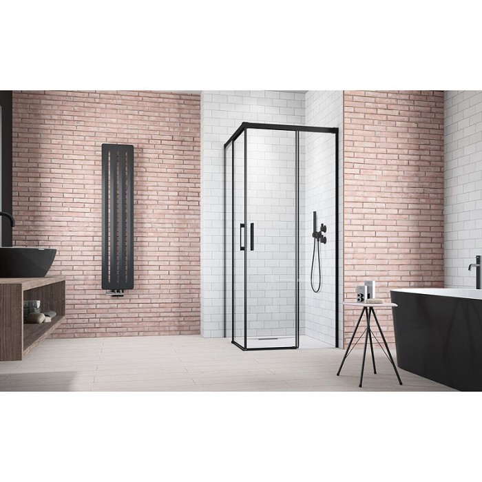 Radaway душевая дверь black kdd 100 r профиль черный стекло прозрачное, Idea - 387062-54-01R