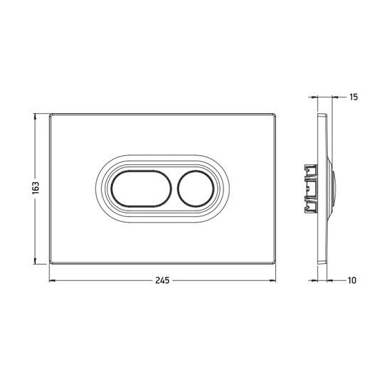 ArtCeram клавиша смыва (для унитаза), 702.000.17 atelier цвет: черный матовый