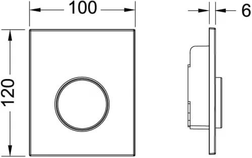 TECE панель смыва, хром матовый, loop urinal - 9242625
