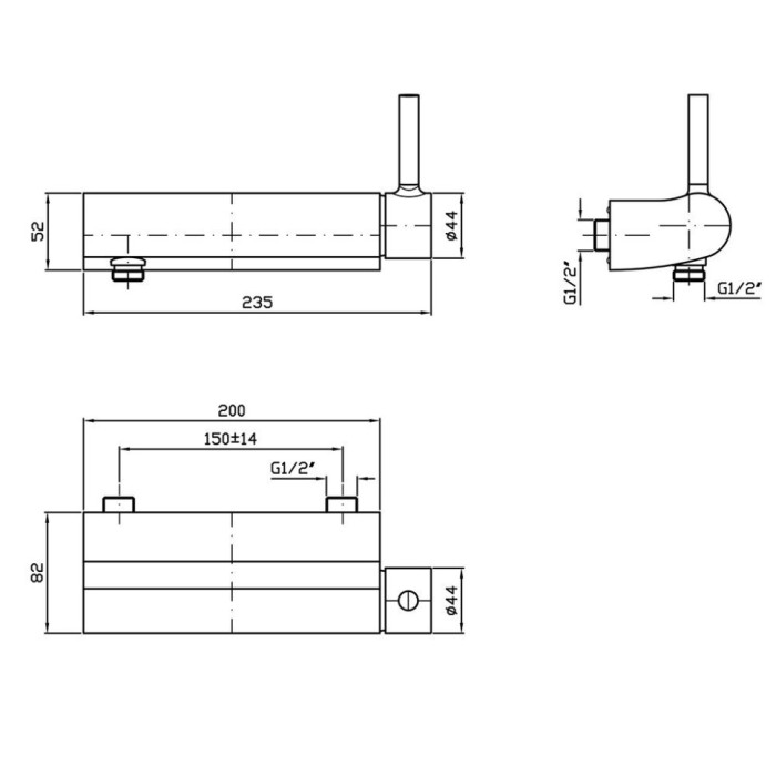 Zucchetti однорычажный смеситель для душа на 2 отверстия, pan, хром арт. zp6068