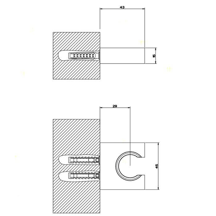 Gessi Держатель неподвижный для душевой лейки, Rettangolo, 20157#080 цвет: золото