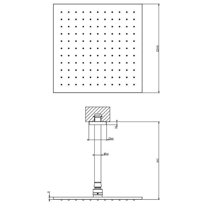 Gessi Верхний душ, потолочная, поворотная с шарниром, с защитой от известкового налёта, Emporio shower, 47362#031 цвет: хром