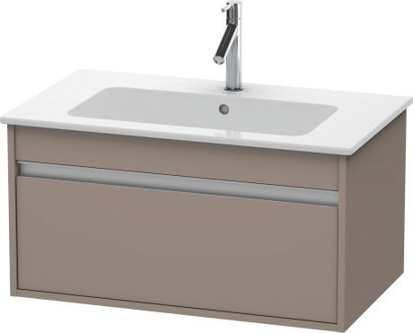 Duravit тумба подвесная под раковину с одним выдвижным ящиком, ketho, kt6419 43 цвет: базальт матовый