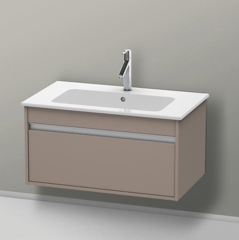 Duravit тумба подвесная под раковину с одним выдвижным ящиком, ketho, kt6419 43 цвет: базальт матовый