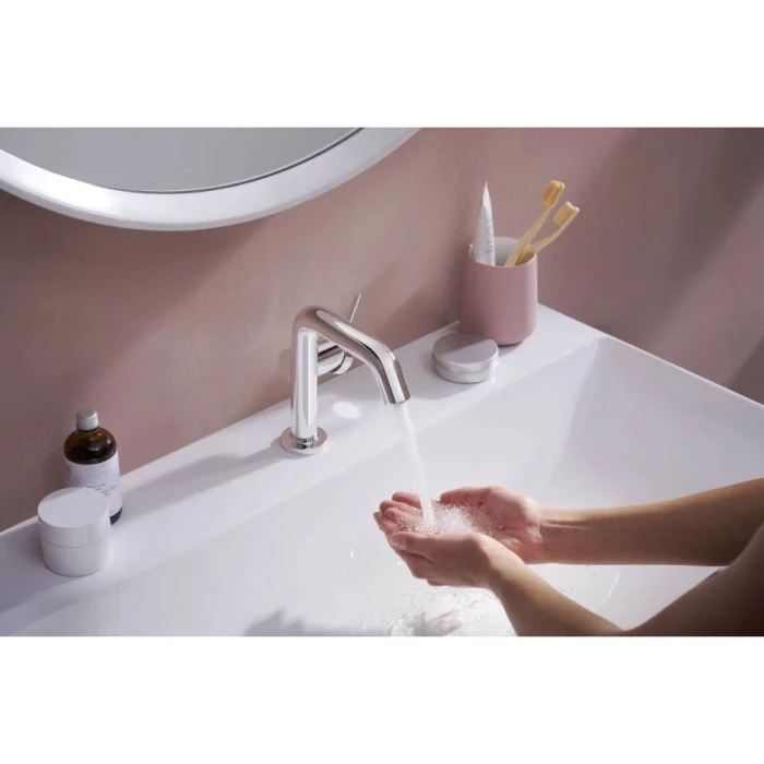 Hansgrohe смеситель для раковины с донным клапаном coolstart, Tecturis S, хром арт. 73320000