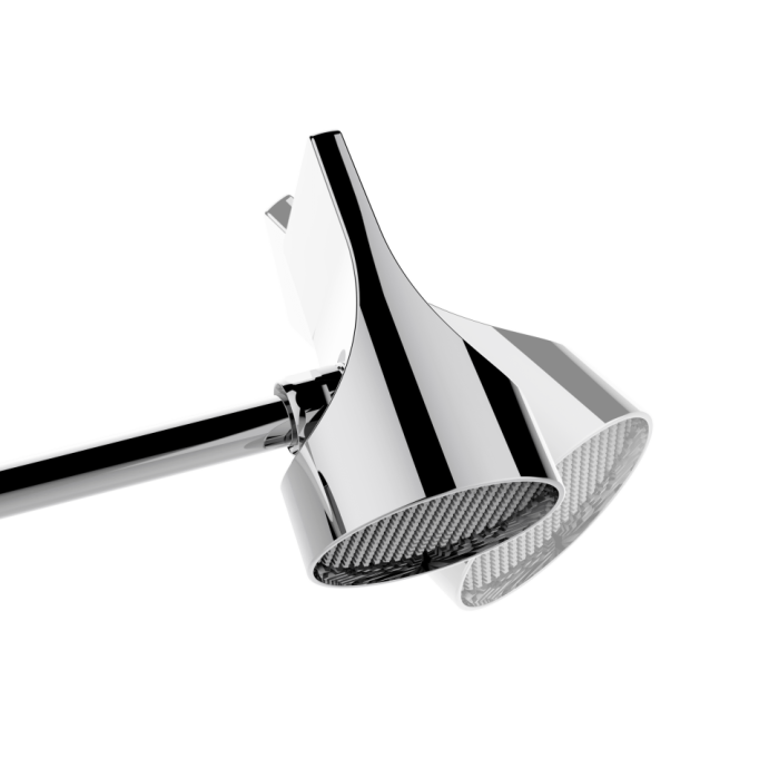 Bossini верхний душ d100 мм, c поворотным держателем, apice, никель арт. hh1000.094