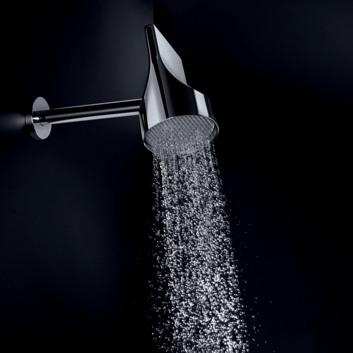 Bossini верхний душ d100 мм, c поворотным держателем, apice, никель арт. hh1000.094