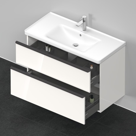 Duravit тумба подвесная под раковину 984 мм х 452 мм, d-neo, de435602222 цвет: белый глянцевый