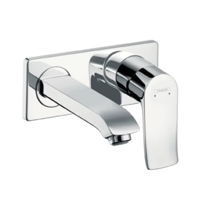 Hansgrohe смеситель для раковины излив 162 мм, без донного клапана, Metris, хром арт. 31085000