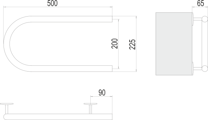 Terminus электрический полотенцесушитель электро 25 п-обр 500х200, электрика эконом арт. 4620768883934