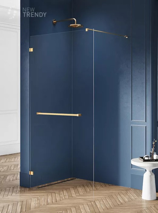 Душевое ограждение brushed 100x200, New trendy Avexa gold, брашированное золото арт. EXK-7037