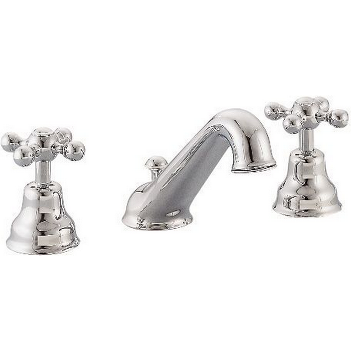 Cisal смеситель для раковины на 3 отверстия с донным клапаном ac00102021 arcana ceramic, цвет: хром