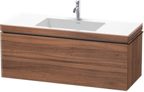 Duravit тумба подвесная с раковиной, l-cube, lc6929n7979 цвет: орех натуральный