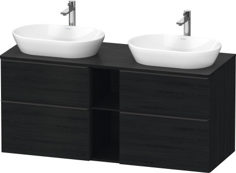 Duravit тумба подвесная под две раковины 1400 мм х 550 мм, d-neo, de4970b1616 цвет: чёрный дуб