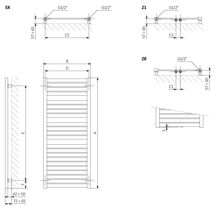 Terma эллектрический полотенцесушитель mantis 860-540
