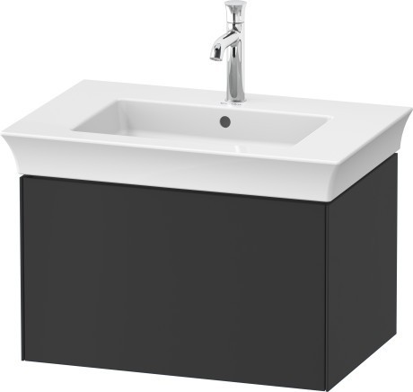 Duravit тумба подвесная правая 458 мм х 684 мм, white tulip, wt424105858 цвет: графит шелковисто - матовый