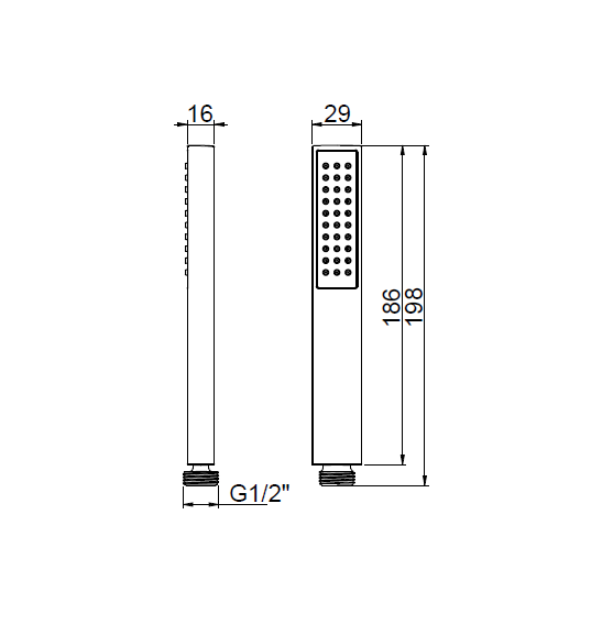 Almar ручной душ shower heads, хром арт. e082070.cr