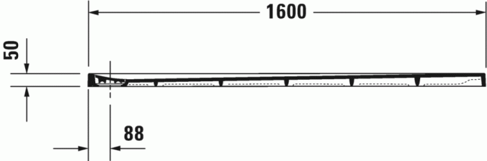 Duravit душевой поддон 1600 мм х 900 мм, stonetto, 720218180000000 цвет: бетон