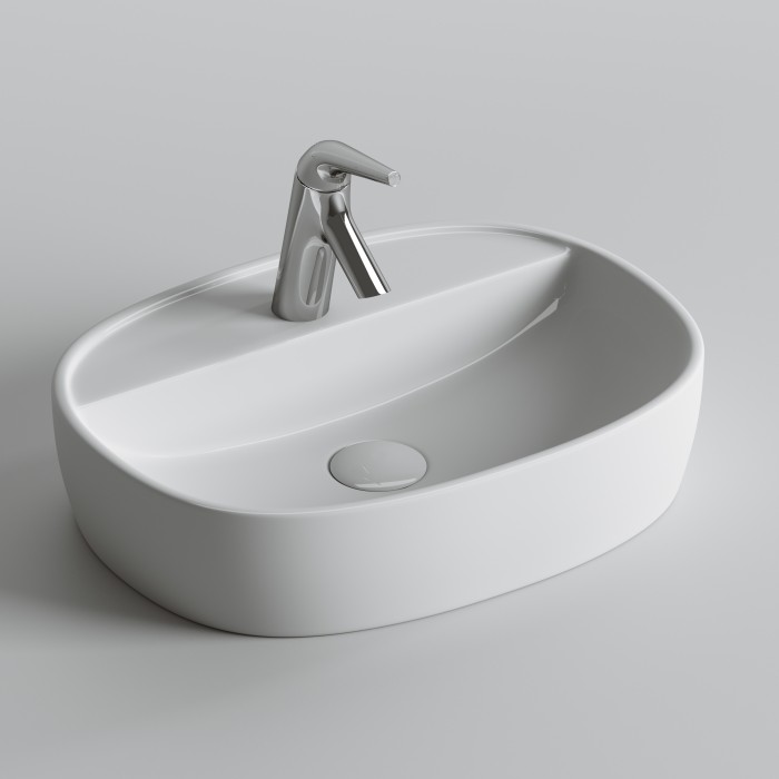 Ceramicanova раковина накладная element, cn6036 цвет: белый