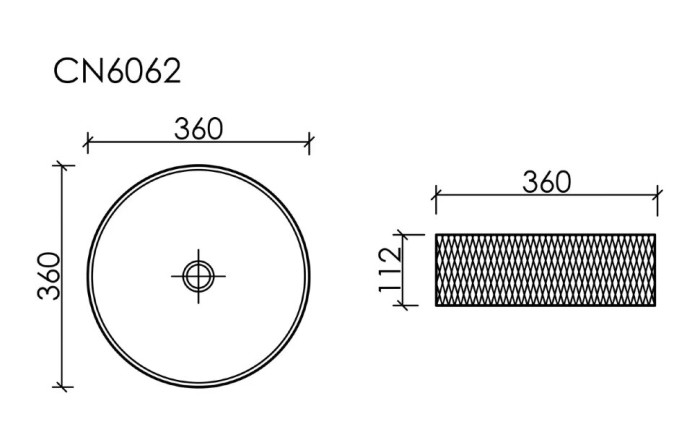 Ceramicanova раковина накладная cristal - cn6062