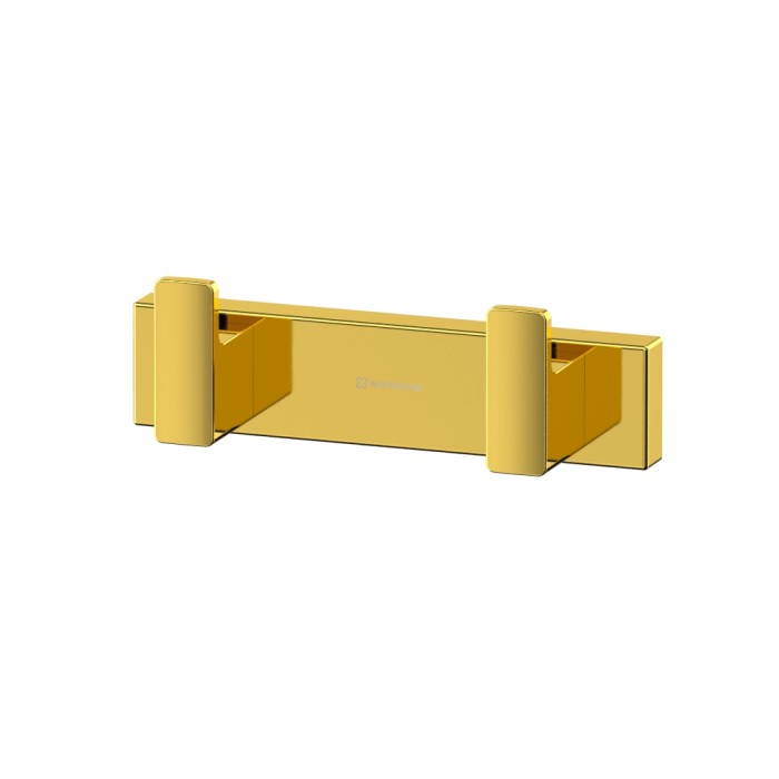 Крючок, для полотенец, двойной, Whitecross Cubo gold, золото арт. CU2412GL