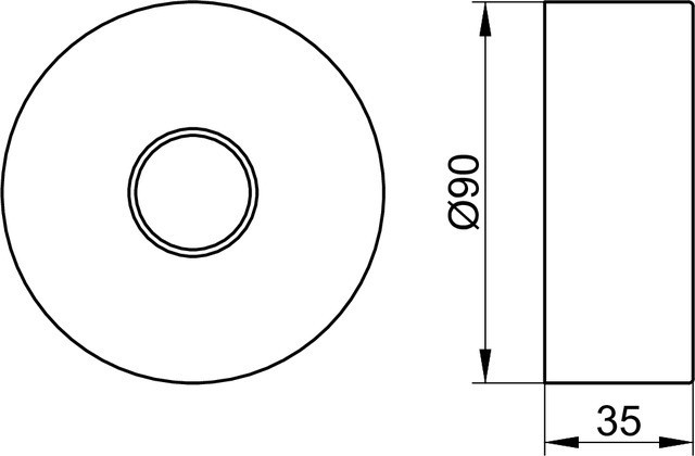 Keuco розетка с удлинением круглая 25 мм, ixmo, хром арт. 59545 010281