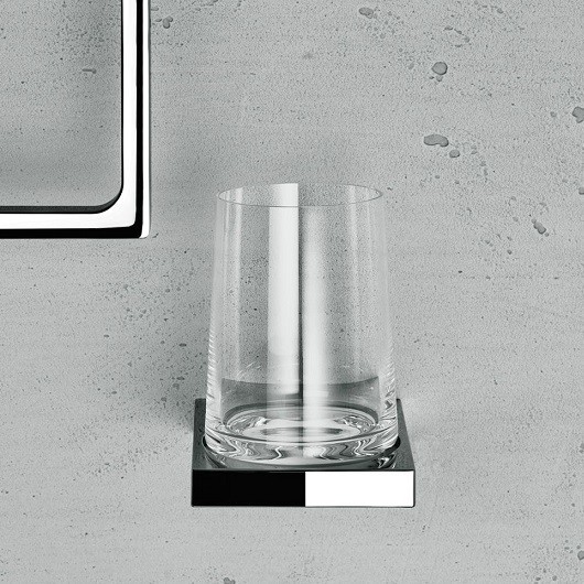 Keuco держатель для стакана в комплекте со стаканом ручная работа, edition 11, черный матовый арт. 11150 379000