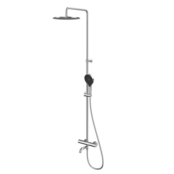 Термостатическая система для ванны наружного монтажа, Whitecross Y brushed nickel, брашированный никель арт. Y1234TOPNIB