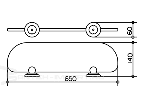 Keuco полочка из кристаллина 650 x 120 x 10 мм без держателей, astor, арт. 02110 005600