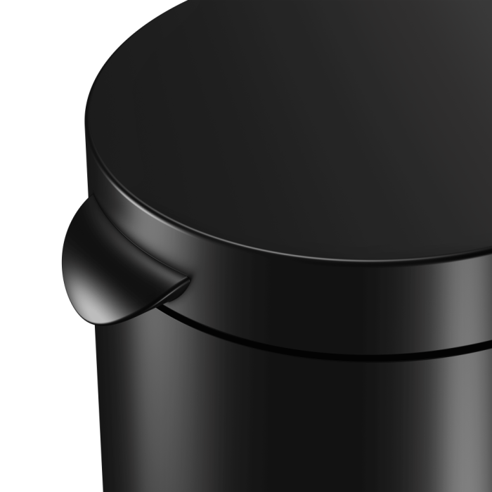 Keuco ведро для мусора настенное с крышкой 3л, plan, черный матовый арт. 14977 370000