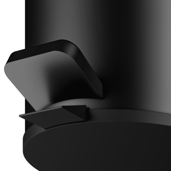 Keuco ведро для мусора настенное с крышкой 3л, plan, черный матовый арт. 14977 370000