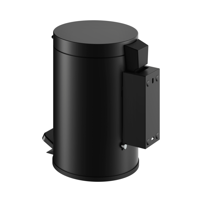Keuco ведро для мусора настенное с крышкой 3л, plan, черный матовый арт. 14977 370000