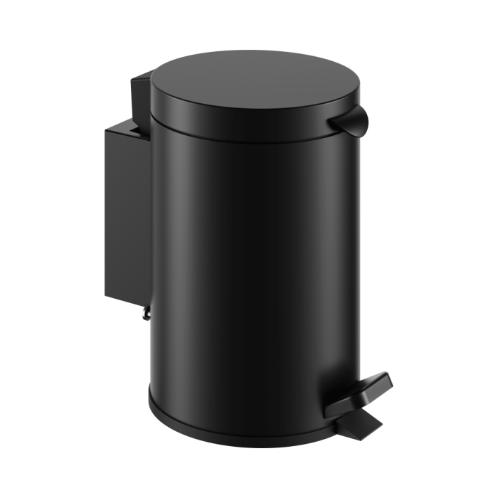 Keuco ведро для мусора настенное с крышкой 3л, plan, черный матовый арт. 14977 370000