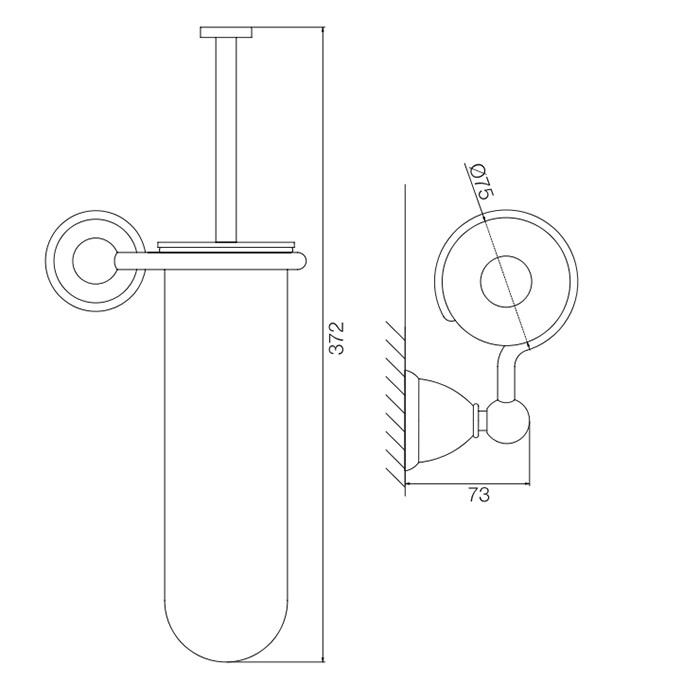 Fima Carlo Frattini туалетный ёршик, подвесной, accessori, золото арт. f6046/1or