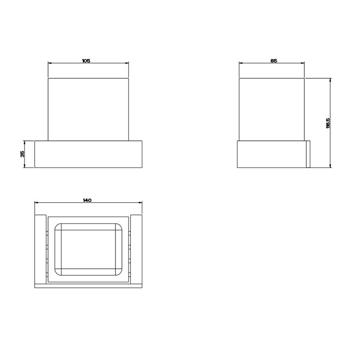 Gessi Стакан для зубных щеток подвесной, Rettangolo, 20807#080 цвет: gold ccp/белый