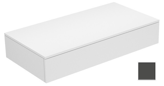 Keuco тумба боковая подвесная с одним выдвижным фронтальным ящиком антарцит, edition 400, антрацит арт. 31750 390000