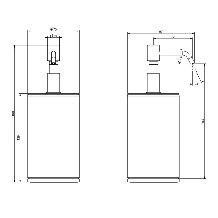 Gessi Дозатор для жидкого мыла настольный черный, Tondo, 66438#299 цвет: black xl
