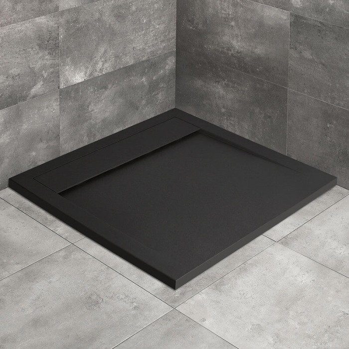 Radaway душевой поддон из искусственного камня 90x90 черный, Teos - HTC9090-54